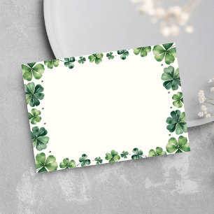 Carte De Remerciements Saint-Patricks DayBaby shower Shamrock vert