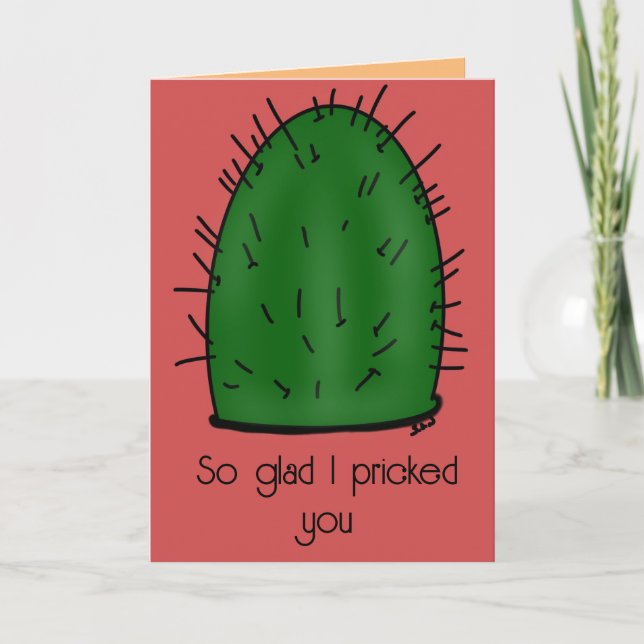 Carte De Remerciements Saint Valentin de Cactus (Devant)