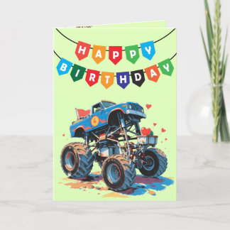 Carte De Remerciements Saint Valentin - Monster Truck