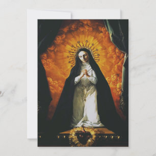 Carte De Remerciements Sainte-Marguerite-Marie Alacoque
