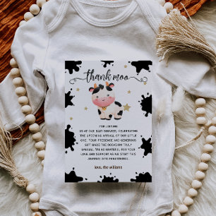 Carte De Remerciements Sainte Vache Aquarelle Baby Shower Rustique
