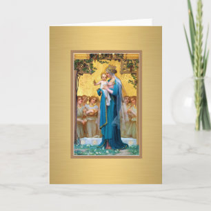 Carte De Remerciements Sainte Vierge Marie Jésus Religieux Catholique