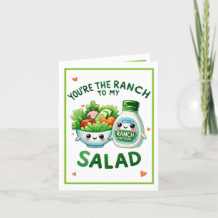 Carte De Remerciements Salade Kawaii mignonne et Ranch