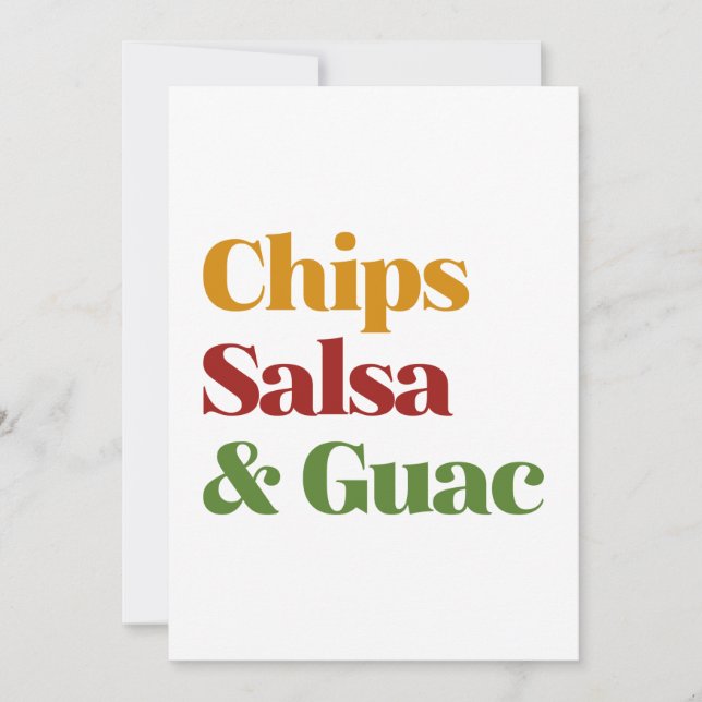 Carte De Remerciements Salsa Chips Et Guac (Devant)