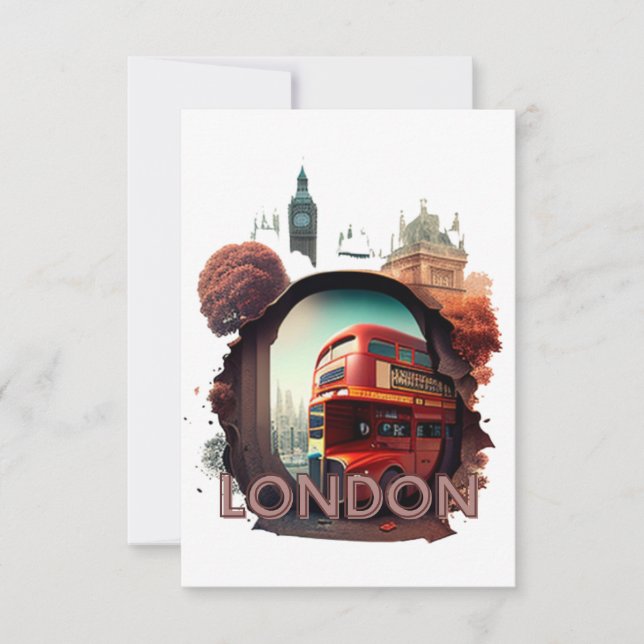 Carte De Remerciements salut london (Devant)