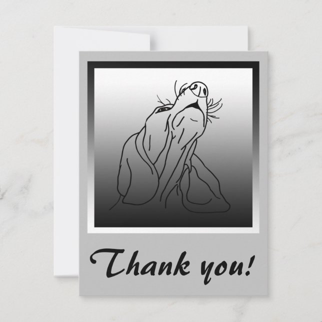 Carte De Remerciements Salutation Basset Hound Hound (Devant)