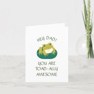 Carte De Remerciements Salutations de Fête des pères Papa Awesome Toad