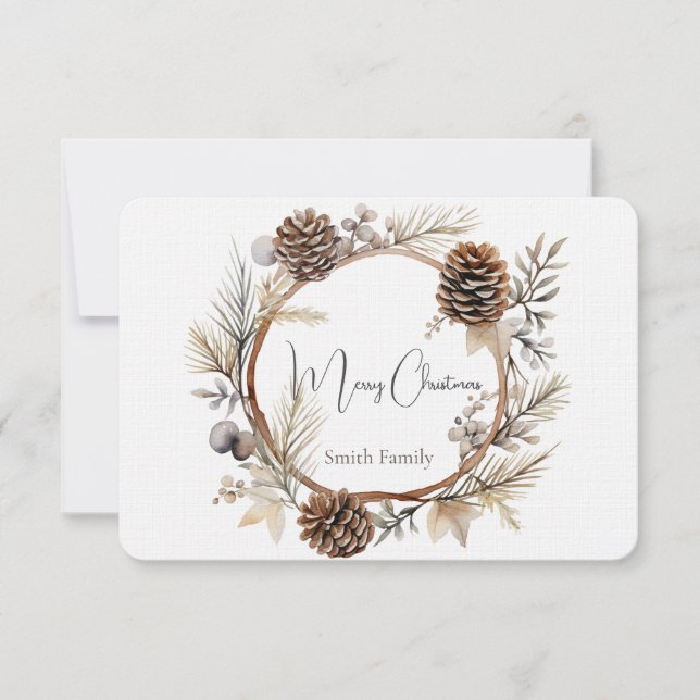 Carte De Remerciements Salutations de Noël (Devant)