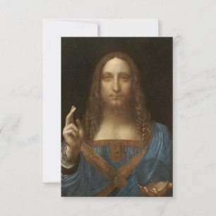 Carte De Remerciements Salvator Mundi by Leonardo da Vinci