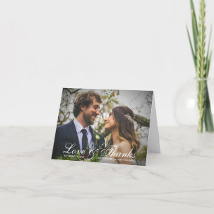 Carte De Remerciements Samantha Calligraphy Plier Mariage photo