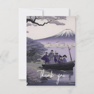 Carte De Remerciements Samurai Thank You Card Mount Fuji Japanese Art