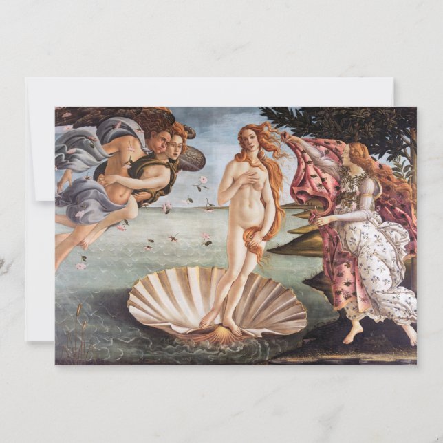 Carte De Remerciements Sandro Botticelli - Naissance de Vénus (Devant)