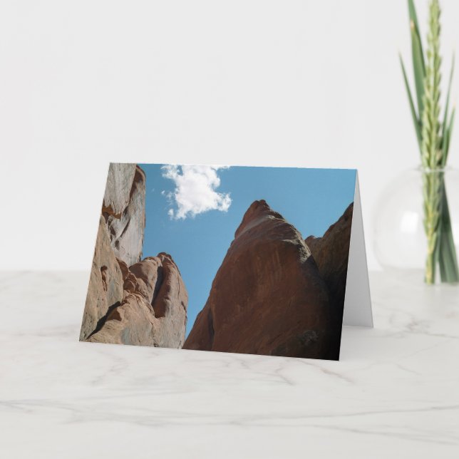 Carte De Remerciements Sandstone Rock Fins Utah Desert Photo (Devant)