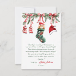 Carte De Remerciements Santa Baby Christmas Baby Shower