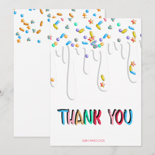 Carte De Remerciements Saupoudrer bébé