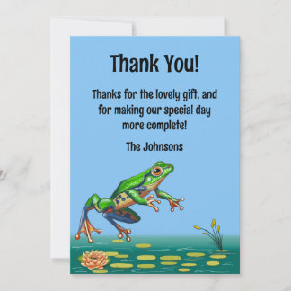 Carte De Remerciements Sauter sur la grenouille Anniversaire