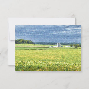 Carte De Remerciements Scène agricole du comté de Dunn, Wisconsin