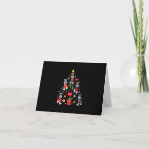 Carte De Remerciements Schnauzer Arbre de Noël Ornement Drôle chien anima