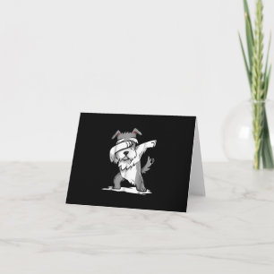 Carte De Remerciements Schnauzer Cute Dabbing Funny Dab Dance Cadeau