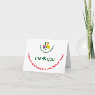 Carte De Remerciements Scot Lion Rampant Shamrock Irlandais Américain