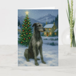 Carte De Remerciements Scottish Deerhound Holiday Card