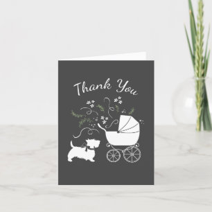 Carte De Remerciements Scotty Baby shower Chien Chien Chien Chien Chien C