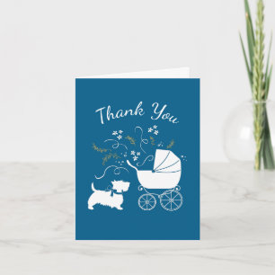 Carte De Remerciements Scotty Chien Baby shower Chien Chien Chiot écossai