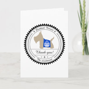Carte De Remerciements Scotty No 8 Wheaten Royal Crown