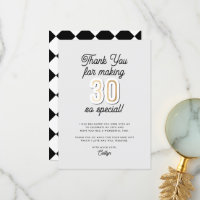 Script moderne Black & Gold 30e anniversaire