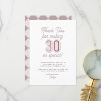 Script moderne Dusty Lilac Rose Gold 30e anniversa