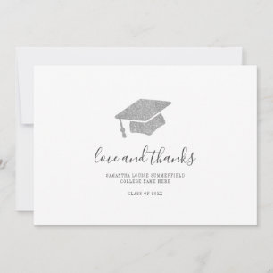 Carte De Remerciements Script photo de la graduation 2024 Graduate