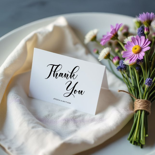 Carte De Remerciements Script Thank Card for Couples (Créateur téléchargé)