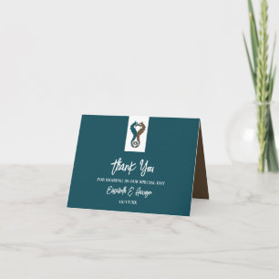 Carte De Remerciements Seahorse Romance, Mariage sur la plage