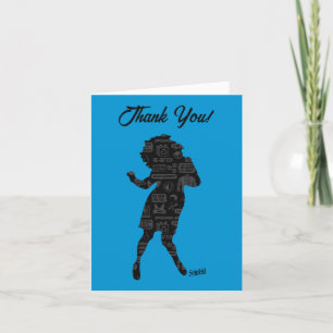Carte De Remerciements Seinfeld   Elaine Danse Silhouette