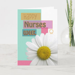 Carte De Remerciements Semaine des infirmières Daisy Scrapbook moderne