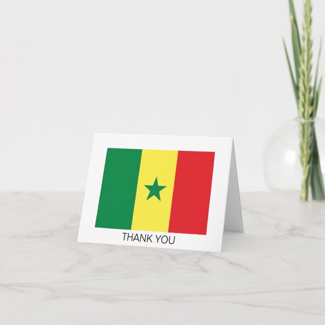 Carte De Remerciements Senegal Flag (Devant)