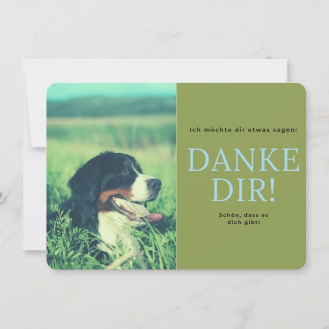 Carte De Remerciements Sennenhund de Berne (Devant)