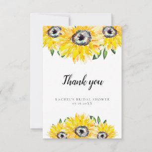 Carte De Remerciements Serez-vous ma servante d'honneur Sunflower Script 