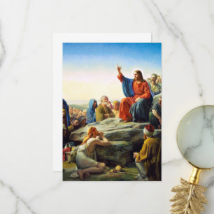 Carte De Remerciements Sermon sur le mont par Carl Bloch