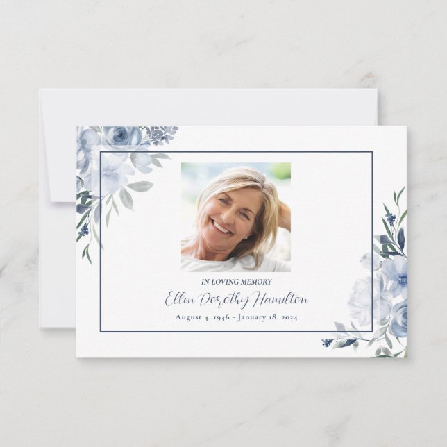 Carte De Remerciements Service de mémoire amoureuse (Devant)