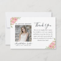Service funéraire rose Floral Aquarelle
