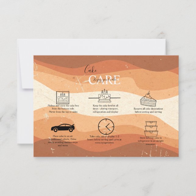 Carte De Remerciements Service Professionnel Minimal De Gâteaux En Terrac (Devant)
