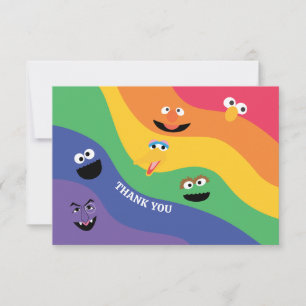 Carte De Remerciements Sesame Street Pals Rainbow