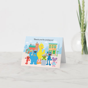 Carte De Remerciements Sesame Street   Scène de quartier