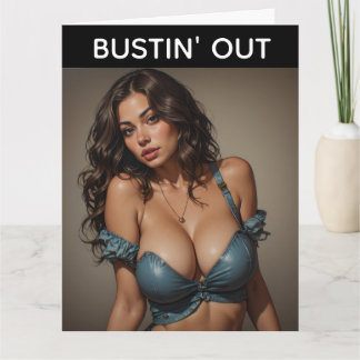 CARTE DE REMERCIEMENTS SEXY BIKINI WOMAN BIRTHDAY GREETING CARD