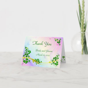 Carte De Remerciements Shamrock heureux
