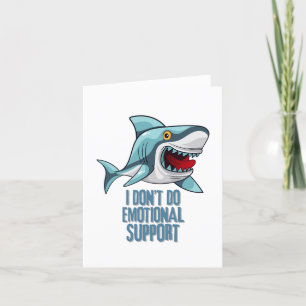 Carte De Remerciements Shark, je ne fais pas de soutien émotionnel