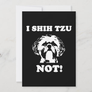 Carte De Remerciements Shih Tzu Lover  I Shih Tzu Not Funny Dog