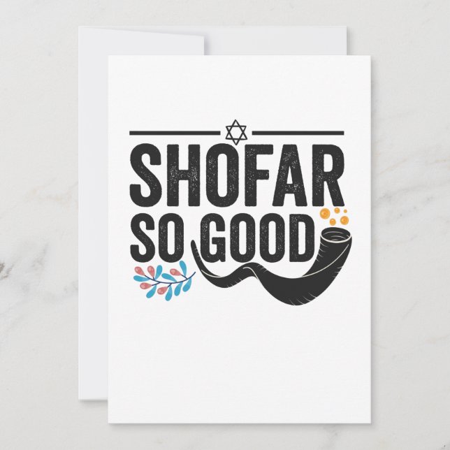 Carte De Remerciements Shofar So good Funny Jewish Hanukkah Holiday Gift (Devant)