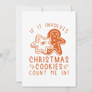 Carte De Remerciements Si Cela Implique Des Cookies De Noël Me Comptent D